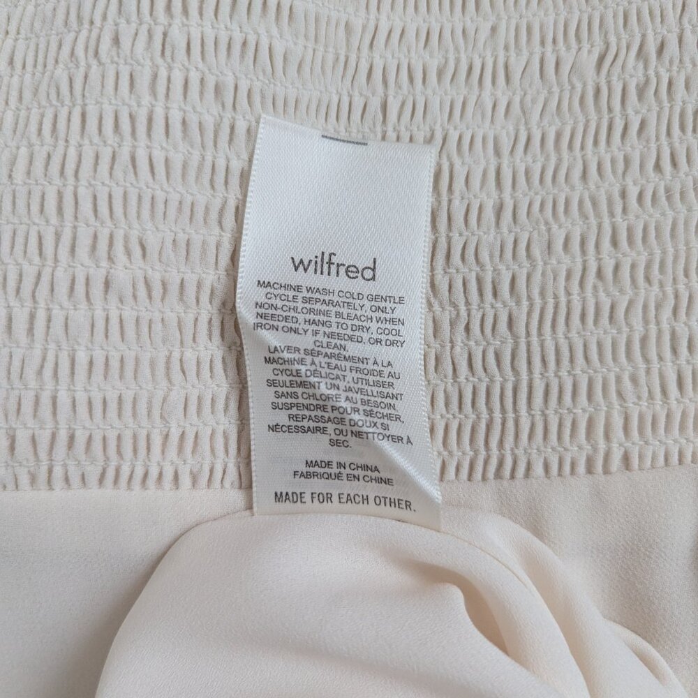 Wilfred Elegant White Spaghetti-Strap Midi Dress with Front Slit - Picture 14 of 14